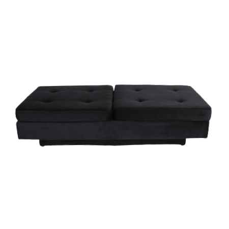 Banco Futon ( veludo preto ) 1,60 X 0,80 X 0,40h