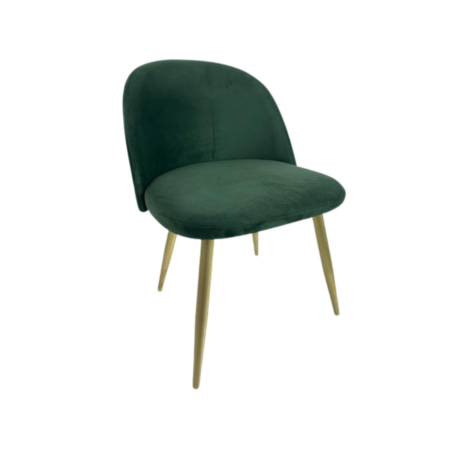Cadeira Frida - Pés Dourados (veludo verde) 0,56 x 0,50 x 0,43h x 0,76h