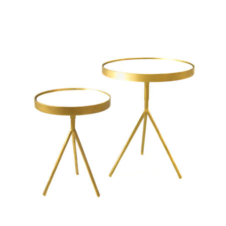 Mesa lateral modern double 0,60 diam x 76,5h | 45,5 diam x 61,5h