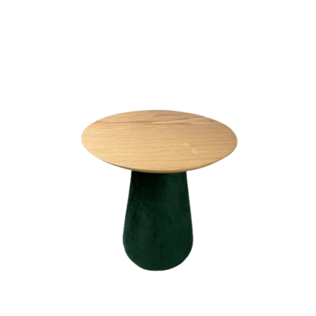 Mesa lateral platner verde musgo P 0,50 x 0,52h