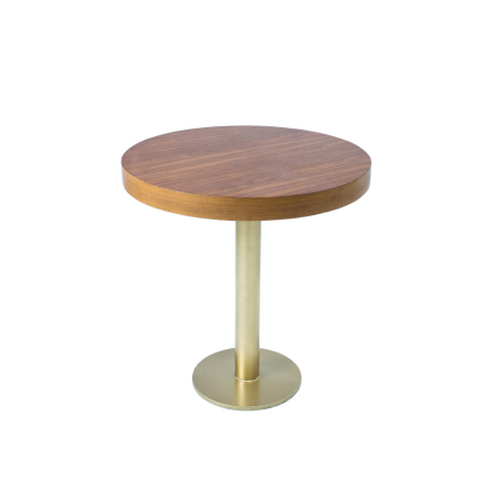Mesa Rio com Tampo Tabaco (base dourada) 0,70 x 0,72h