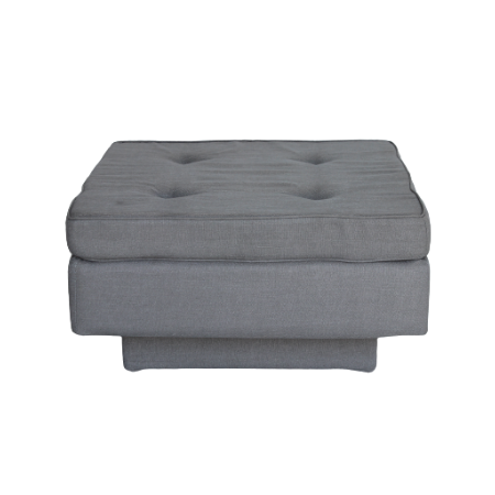 Puff Futon ( veludo cinza ) 80 x 80 x 0,44h