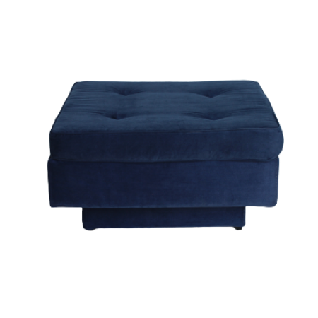 Puff Futon ( veludo azul marinho ) 80 x 80 x 0,44h