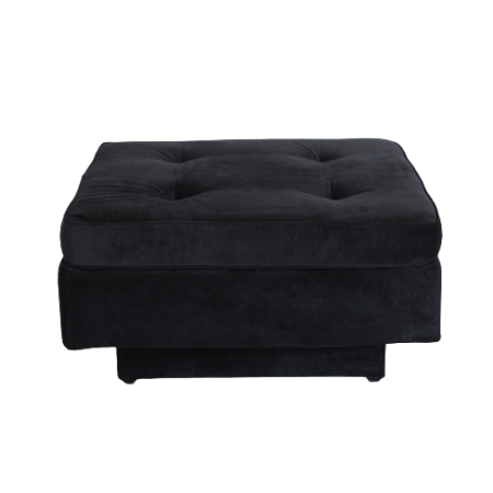 Puff Futon ( veludo preto ) 80 x 80 x 0,44h